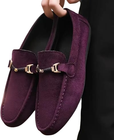 Bovista Loafers Heren - Met Hak - Herenschoenen - Instappers - Paars - Maat 38