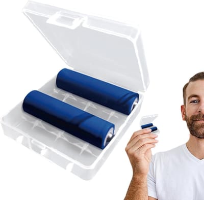 Batterij Opbergdoos - Batterijhouder Container - Batterijen Organiseren - Transparant Deksel - Compact Formaat - Transparant