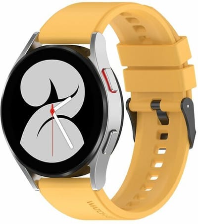 By Qubix - Geschikt voor Garmin bandje - Siliconen gesp bandje - Geel - Geschikt voor Garmin Vivoactive 6 / 5 / 3 - Smartwatch bandje 20mm
