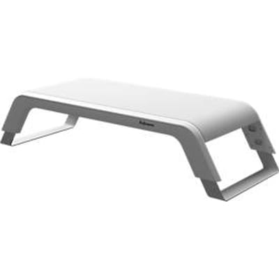 Fellowes Hana™ LT monitorstandaard, voor 1 monitor tot 22,6 kg, in 3 standen in hoogte verstelbaar, met opbergruimte, B 560 x D 222 x H 102 mm, wit
