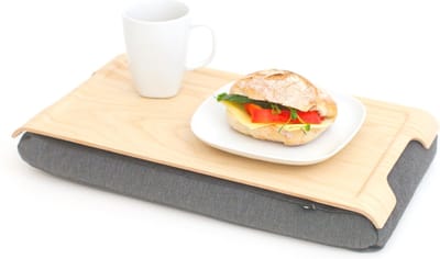 Bosign Laptray Mini Antislip licht Essenhouten bovenblad - 43 x 23 x 6,5 cm