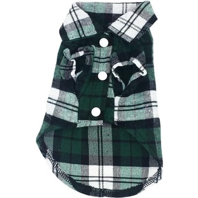 T-shirts pour chien Style britannique Plaid Vêtements pour chien de compagnie pour petits chiens Coton Chiot Chat Vêtements Bouledogue français Gilet Chihuahua Été S