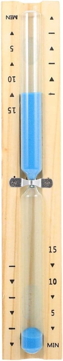 Saunaklok met Blauw Zand - Hittebestendige Houten Zandloper voor Ontspanning en Wellness - Sauna Accessoires en Decoratie