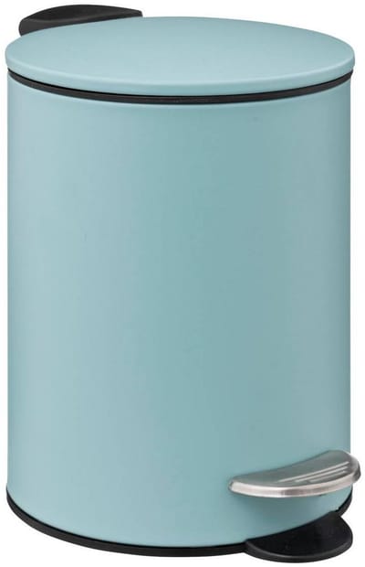 Kleine Metalen Pedaalemmer voor de Badkamer 3 Liter Blauw