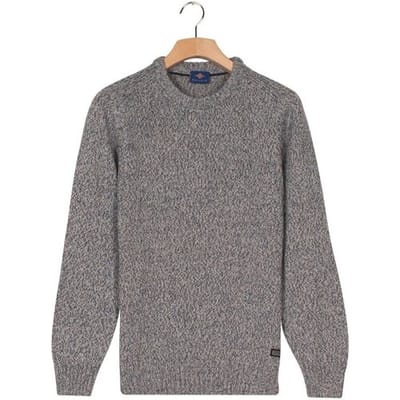 Baileys Trui Crew Neck Pullover Multicolor Single Knit Faded Denim / male