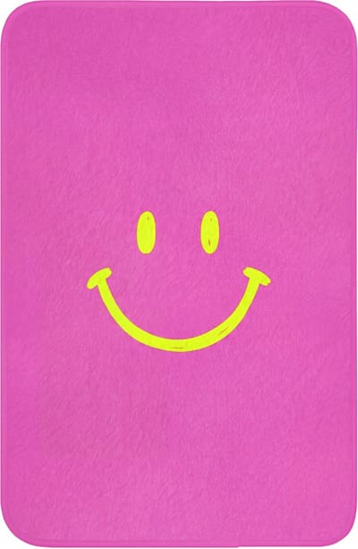 WC mat 40x60 cm - Antislip - Smiley - Vrolijk - Roze - Toiletmat - Vloermat - Douchemat - Toilet tapijt - Toiletmatten