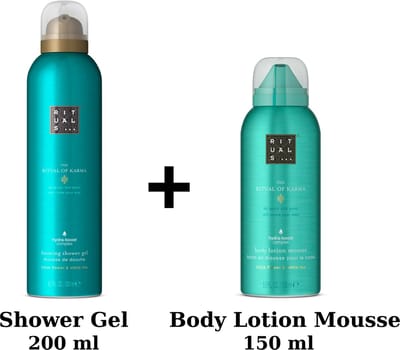 Rituals - Karma - Duo Set - Shower Gel 200 ml + Body Lotion Mousse 150 ml - Douchegel - Doucheschuim