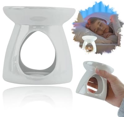 Keramische oliebrander - elegante wax smelt en kaars diffuser voor aromatherapie - perfecte geurwarmer voor thuis en kantoor