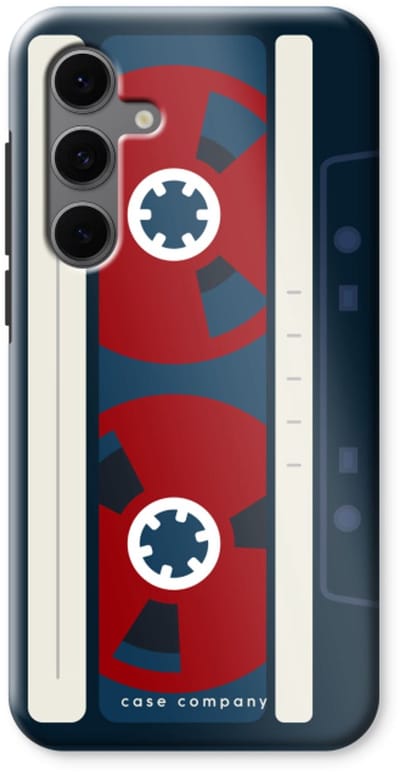 Case Company® - Hoesje geschikt voor Samsung Galaxy S24 FE hoesje - Here's your tape - Tough Case - Maximale Bescherming alle Kanten en Schermrand