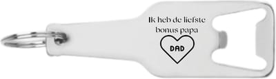 Akyol - ik heb de liefste bonus papa flesopener - Papa - beste vader ever - leuk cadeau voor je papa om te geven - 105 x 25mm