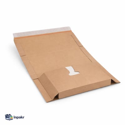 Inpakr Boekverpakking - 25 stuks - 302x215x17-72 mm - Boekverpakking A4 - 30.2x21.5x7.2 cm - Verzenddoos Karton - Bruin