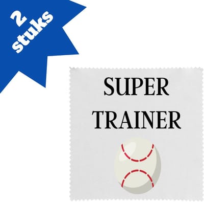 Akyol - super trainer brillendoekjes - Sport - coach - honkbal - trainer - geschenk - verjaardag - love gift - 17,8 bij 17,8 cm - 2 stuks