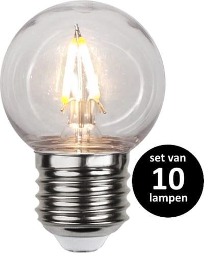1.4W(E27)Kogel lamp voor prikkabel (G45) - set van 10