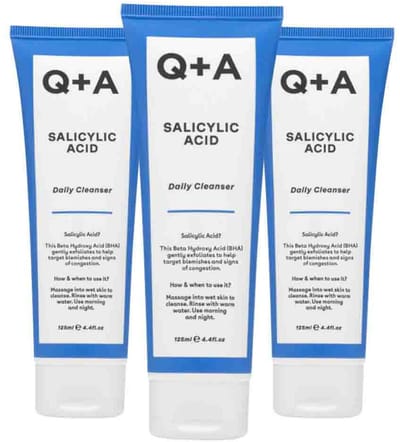 Q+A Salicylic Acid Cleanser - 3 x 125 ml - Voordeelverpakking
