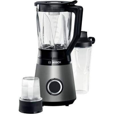 Bosch MMB6177S VitaPower Serie 4 - Blender - Zilver - 1200W - ToGo Bottle 0,6 l, Kunststof hakmolen