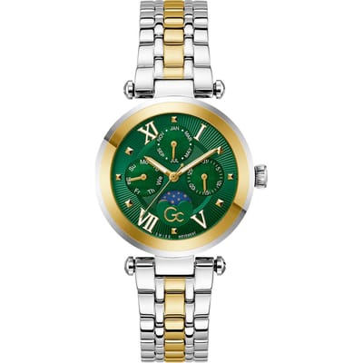 Gc Gc Topchic Mid Size Metal Analoog Quartzhorloge Zilverkleurig En Goudkleurig Kast Gemaakt Van 100% Roestvrij Staal En Een Armband Van 100% Roestvrij Staal 36.5 Z62001L1, Z62002L9, Z62003L3