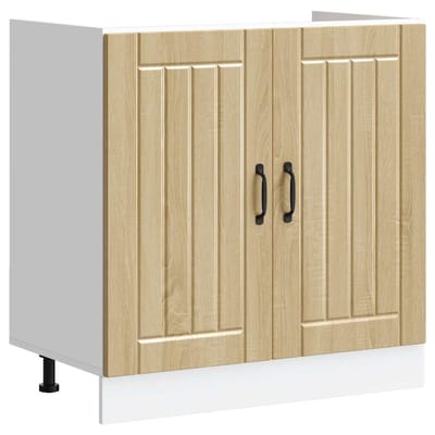 vidaXL - Spoelbakonderkast - Lucca - bewerkt - hout - sonoma - eikenkleurig