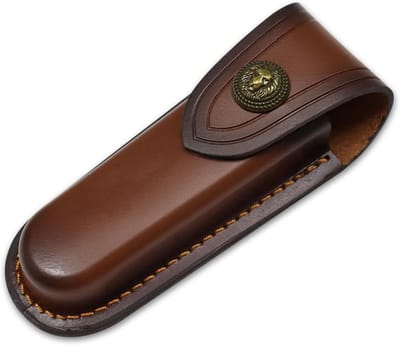 Heupzak voor Opvouwbare Mes, Zakmes, Mes Tas, Leer Zakmes Etui, Bruin, Eenvoudig en Praktisch Accessoire