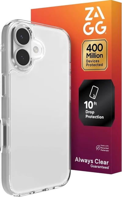 ZAGG Crystal Palace Lite - Hoesje Geschikt voor Apple iPhone 17 - Back Cover Grafeen Transparant