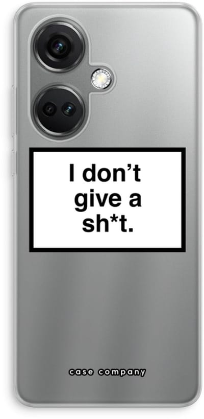 Case Company® - Hoesje geschikt voor OnePlus Nord CE 3 hoesje - Don't give a shit - Soft Cover Telefoonhoesje - Bescherming aan alle Kanten en Schermrand