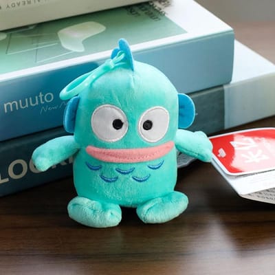 Sanrio Knuffel Hangyodon Pluche Sleutelhanger Hanger Cartoon Poppen Speelgoed Zacht PP Katoen Kawaii Tas Sleutelhanger Cadeaus Voor Meisjes Kinderen blue