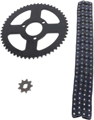 Dailygoods- Tandwiel Kit Uitstekende Aandrijflijnrespons - Voor- en Achterste Tandwielen - 9T/54T Staal - Motorfiets Kettingpakket - Geschikt voor Offroad Gebruik - Verbeterde Prestaties - Kettingwielset