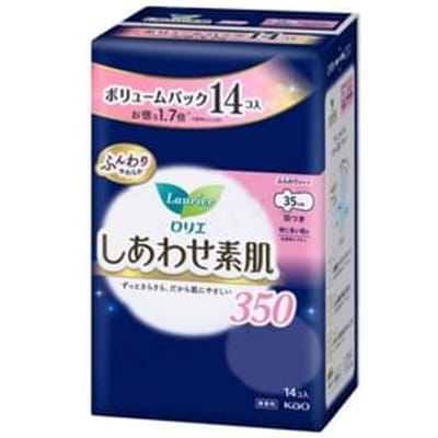Kao - Laurier F Happy Bare Skin Especially For Heavy Nights With Wings 35cm 14 pcs