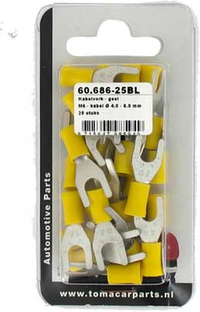 Kabelvork M6 25 stuks blister