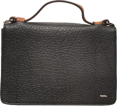 Berba Kleine Crossbodytas / Schoudertas Dames - Leer - Chamonix - Gestreept - Zwart