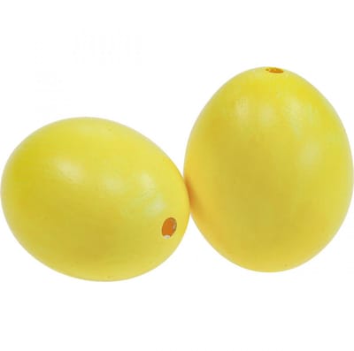 Paaseieren gele geblazen eieren kippenei 5,5cm 10 st, 10 Stück