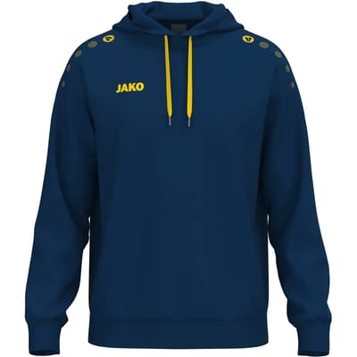 JAKO Sweater met kap One Cotton navy/citroen kindermate 6701k-941