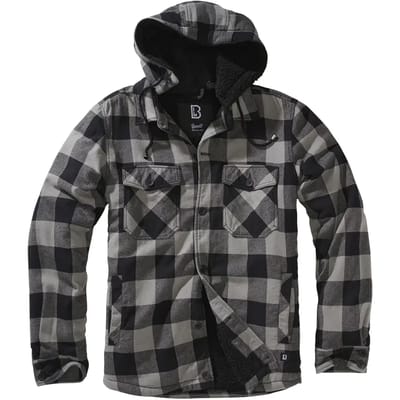 Brandit Lumberjacket Hooded Heren Tussenseizoensjas - zwart - S