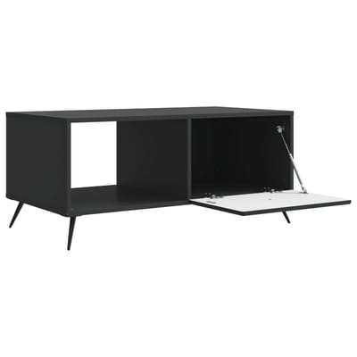 vidaXL - Salontafel - Zwart - 90 - x - 50 - x - 40 - cm - Bewerkt - hout