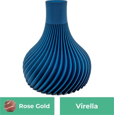Virella moderne vaas – Decoratieve vaas - Rose Gold - 3d geprinte vaas – geschikt voor droogbloemen - 20CM