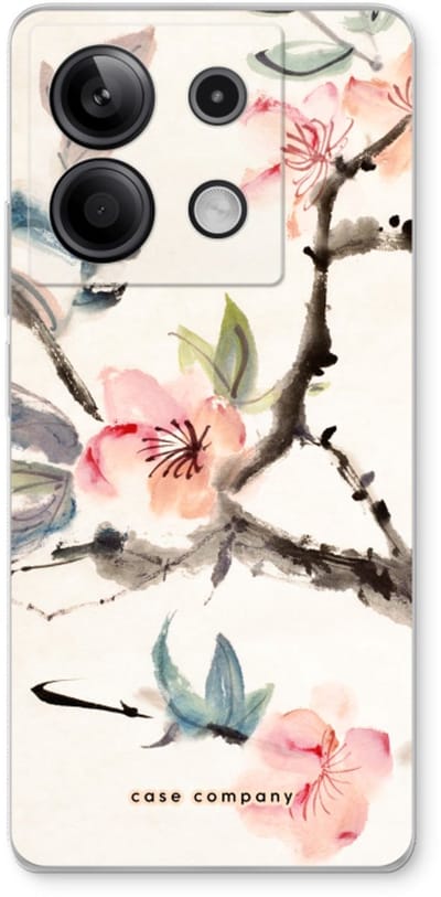 Case Company® - Hoesje geschikt voor Xiaomi Redmi Note 13 5G hoesje - Japanse bloemen - Soft Cover Telefoonhoesje - Bescherming aan alle Kanten en Schermrand