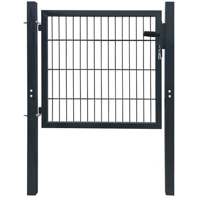 vidaXL - Hekpoort - staal - antraciet - 100x100 - cm