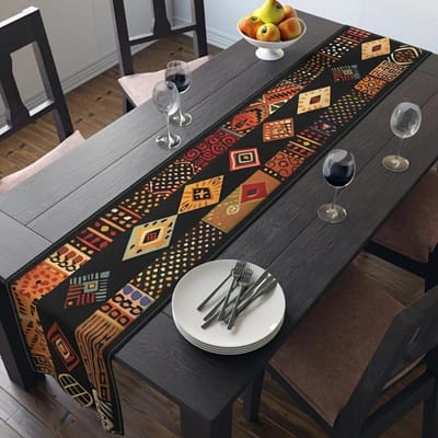 Drapeaux de table, Nappes, Motifs de mode. Convient pour les réunions de famille, les dîners, les cafés, les fêtes de Noël et les goûters cosy. 33x230cm