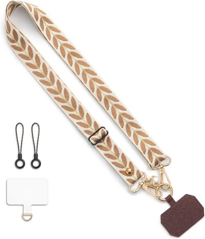 Verstelbare Lanyard voor Mobiele Telefoon - Comfortabele Phone Strap in Bruin
