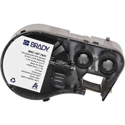 Brady M4C-187-7641 tape krimpkous zwart op wit | 8,50 mm x 2,13 m (origineel)