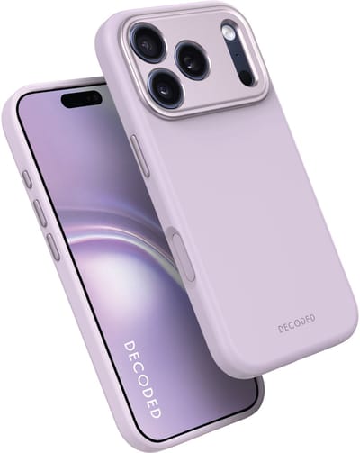 DECODED Siliconen Hoesje Geschikt voor iPhone 17 Pro Max - Premium Soft-Touch Materiaal - Antibacteriële Coating - Geschikt voor MagSafe - Lavender Paars
