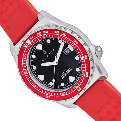 Nautis Baltic Band horloge met datum - kastanjebruin