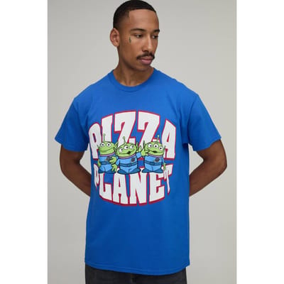 Oversized T-shirt Met Toy Story Alien Pizza Licentie Print | Blue | Size Large
