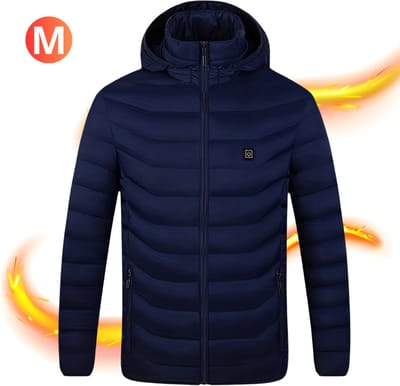 Nivard Verwarmde Jas - Heating Jacket - Thermo Jas - Elektrische Kleding - Jas Met Verwarming - 9 Warmtezones - Heren - Maat M - Blauw