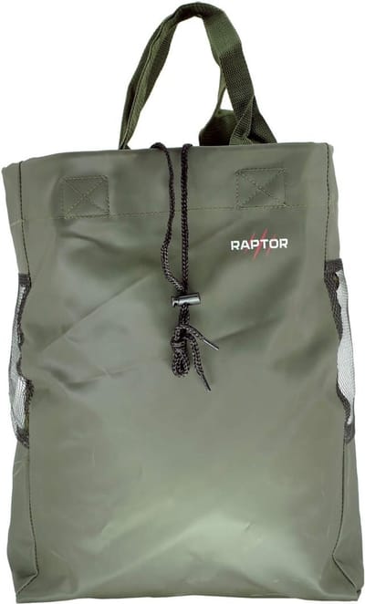 Raptor Waadpak Tas – Universele Maat – Ventilerend Mesh – Opbergtas voor waadbroek – Vistas – Waterbestendig – Groen