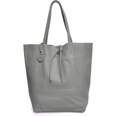 Roberta M Grijs Rundleer Tas