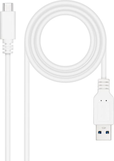 Nanocable 10.01.4002-W USB-kabel USB 3.2 Gen 2 (3.1 Gen 2) 2 m USB C USB A Wit