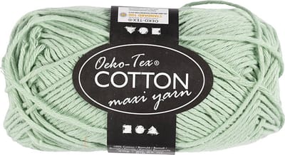 Creativ Company Cotton yarn Size 8/8 L: 80-85 M Mint Green - 50gr.