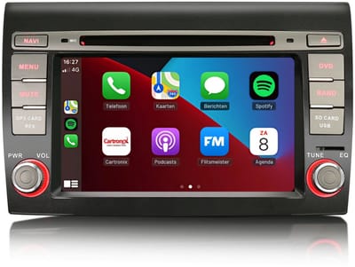 Carplay autoradio voor Fiat Bravo | 2006 t/m 2017 | Android 13 | Draadloos Apple Carplay & Android auto | 4GB + 64GB | 8-Core processor | Cartronix | 2025 model | 2006 2007 2008 2009 2010 2011 2012 2013 2014 2015 2016 2017 | Bluetooth & Wifi