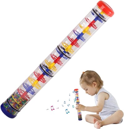 Regenmaker Instrument - Geluidsmachine Regen - Muzikale Ontwikkeling - Kindvriendelijk Ontwerp - 40 cm Lengte - Meerkleurig