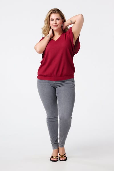MS Mode Jeans Skinny leg high waist jeans CHERRY